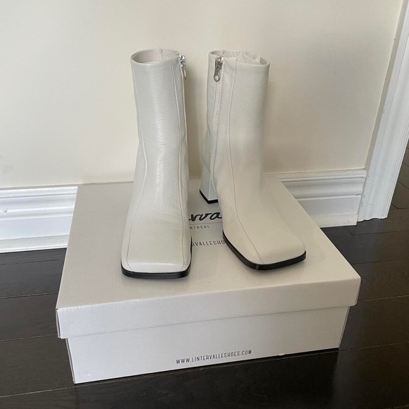Carlton White Leather | Ankle Boots | L’Intervalle - Picture 3 of 4